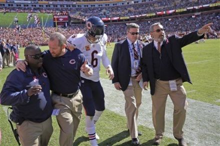 "Don't worry guys, Rex Grossman is right over there and says he's ready to go."